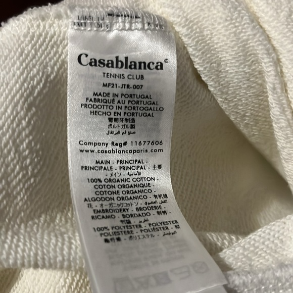 Casablanca Casa Way White Sweatpants Joggers Size Large
